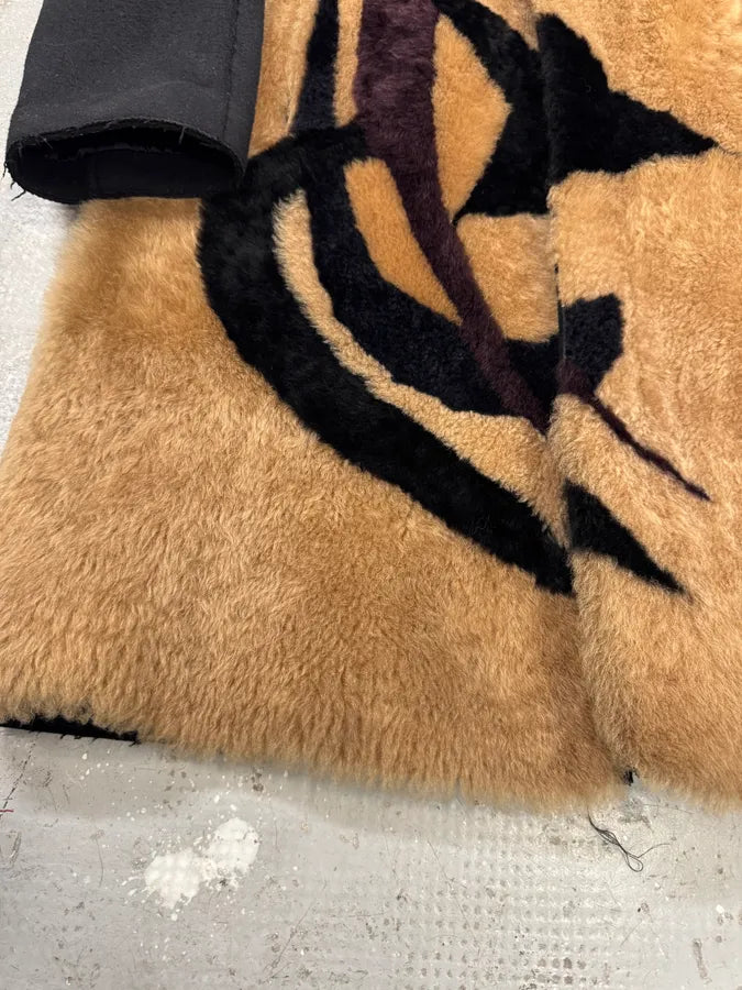 AW2017 Emporio Armani  Shearling Abstrat Wool Trench Coat lgmETHy 3