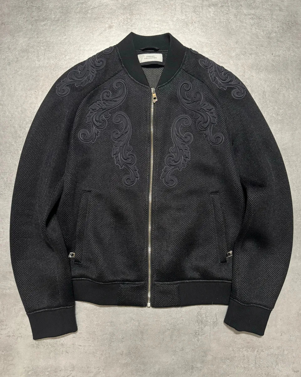 AW2017 Gianni Versace Black Italian Royal Bomber Jacket amZImJh 0