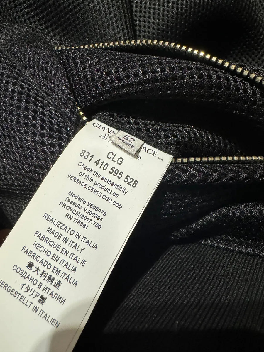 AW2017 Gianni Versace Black Italian Royal Bomber Jacket amZImJh 5