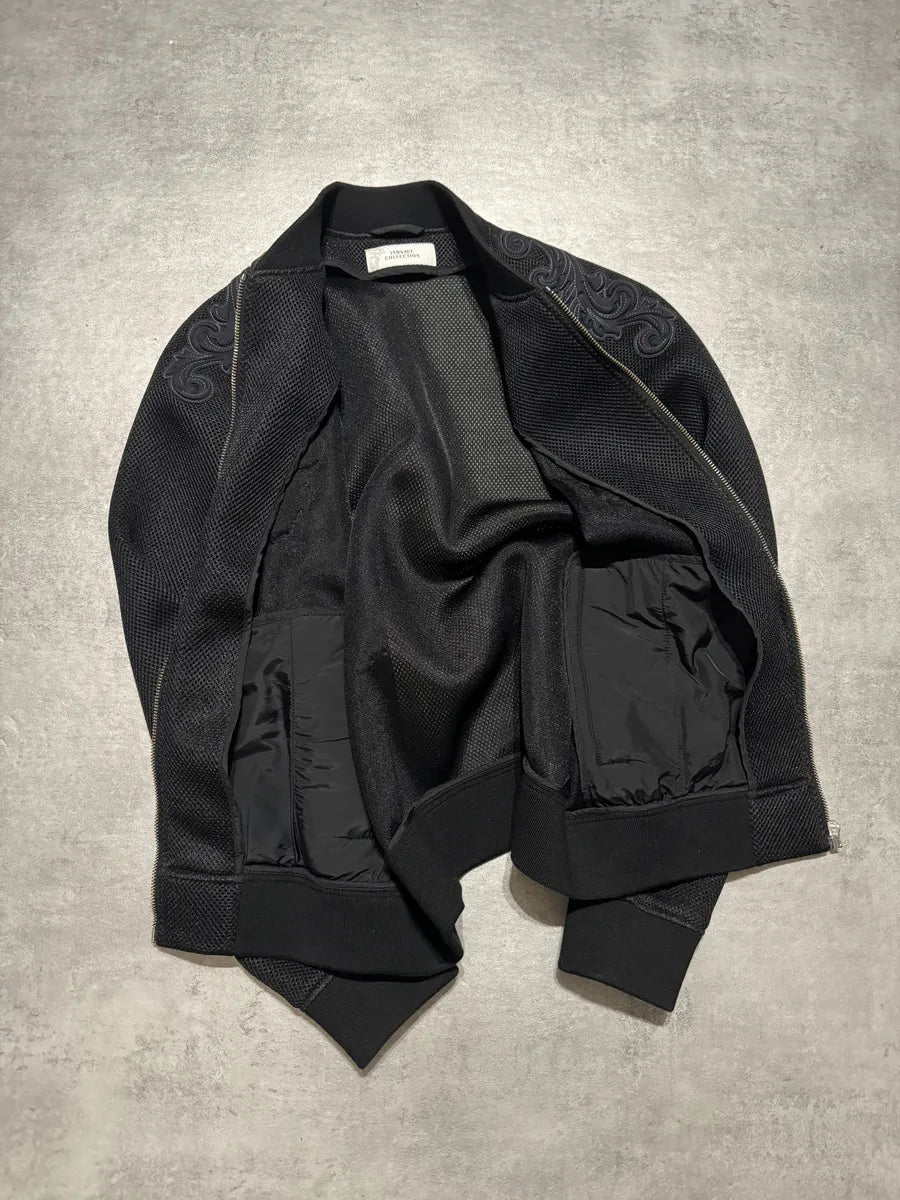 AW2017 Gianni Versace Black Italian Royal Bomber Jacket amZImJh 6