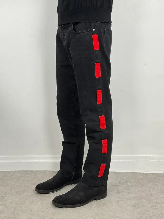 AW2017 Givenchy Black Denim Jeans with Red Patches by Riccardo Tisci fpCLUNG 2