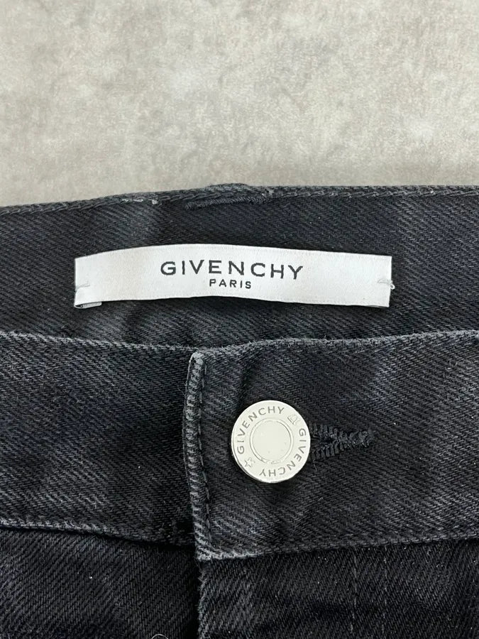 AW2017 Givenchy Black Denim Jeans with Red Patches by Riccardo Tisci fpCLUNG 8