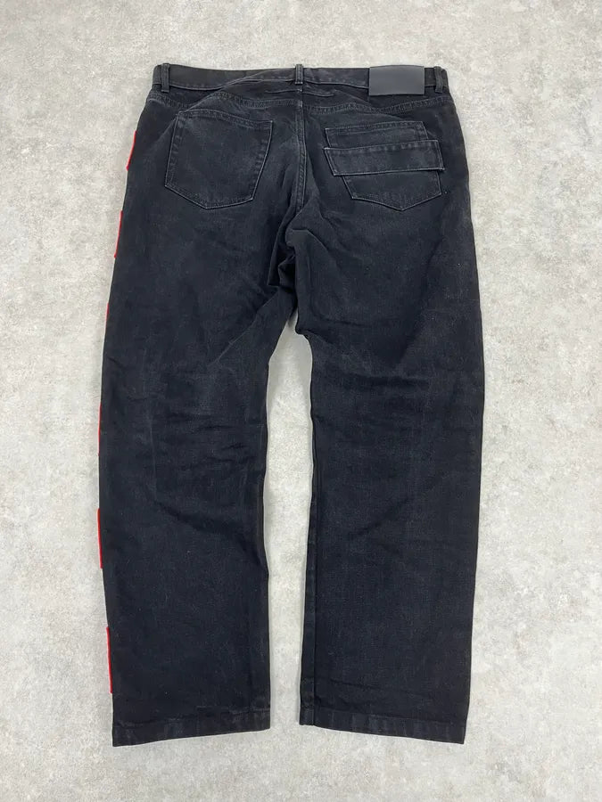 AW2017 Givenchy Black Denim Jeans with Red Patches by Riccardo Tisci fpCLUNG 6