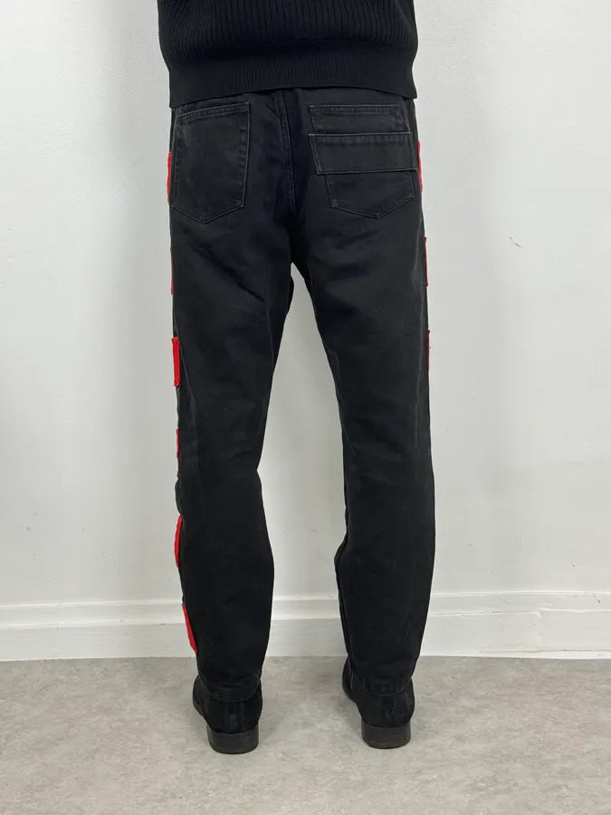 AW2017 Givenchy Black Denim Jeans with Red Patches by Riccardo Tisci fpCLUNG 3