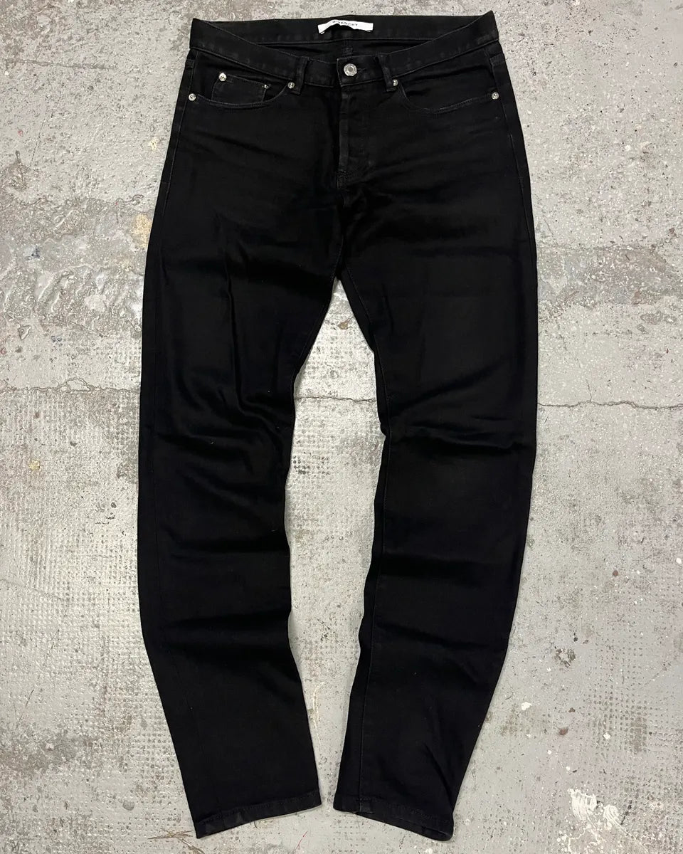 AW2017 Givenchy Black Heren Slim Denim Jeans by Riccardo Tisci TXDvGLD 4