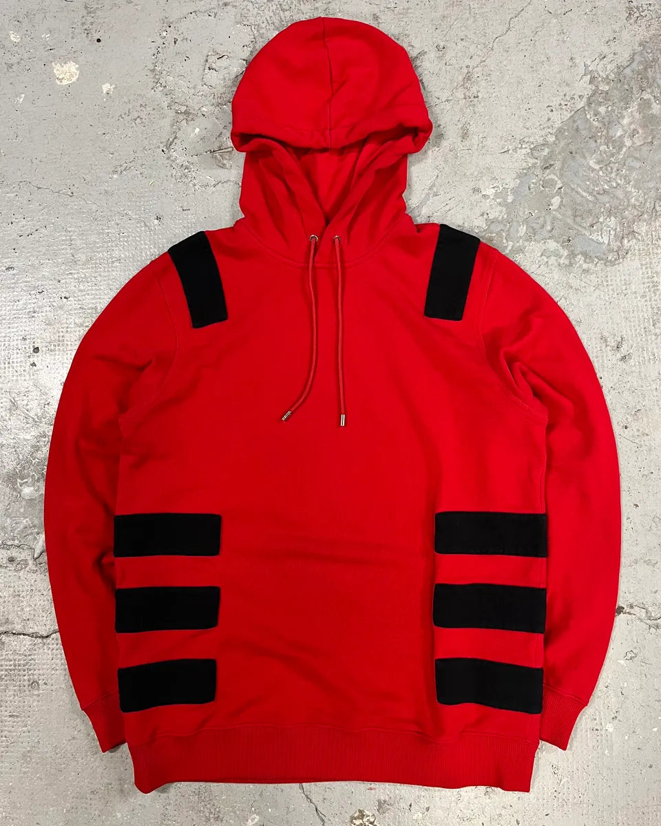 AW2017 Givenchy Black Padded Red Contemporary Hoodie by Riccardo Tisci (M/L) 0