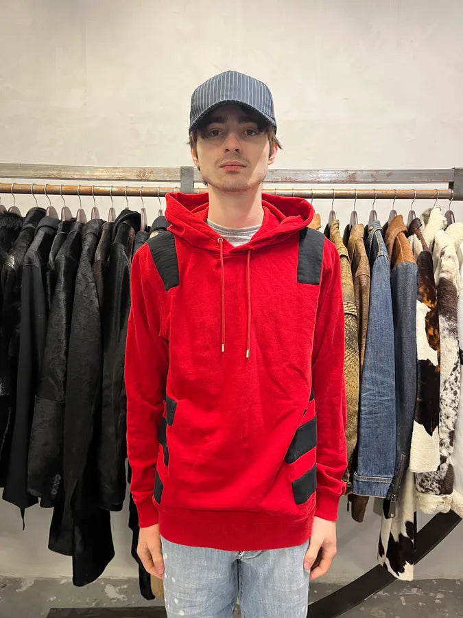 AW2017 Givenchy Black Padded Red Contemporary Hoodie by Riccardo Tisci (M/L) 2