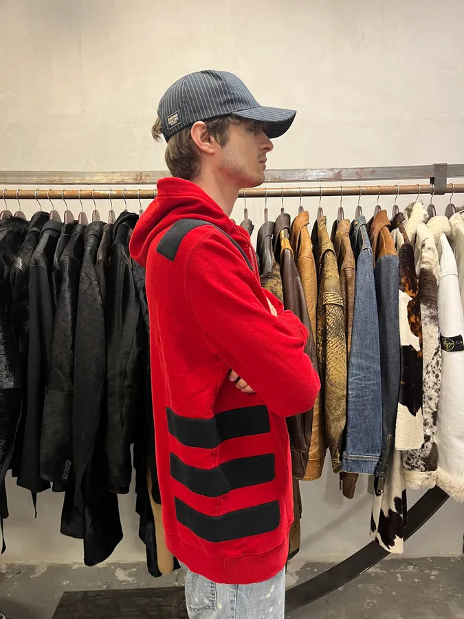 AW2017 Givenchy Black Padded Red Contemporary Hoodie by Riccardo Tisci (M/L) 3