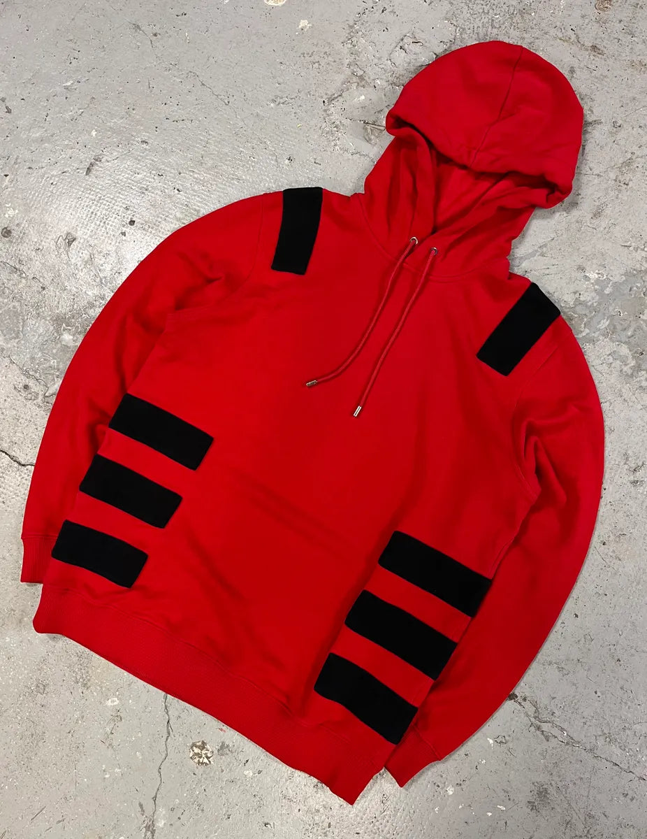 AW2017 Givenchy Black Padded Red Contemporary Hoodie by Riccardo Tisci (M/L) 4