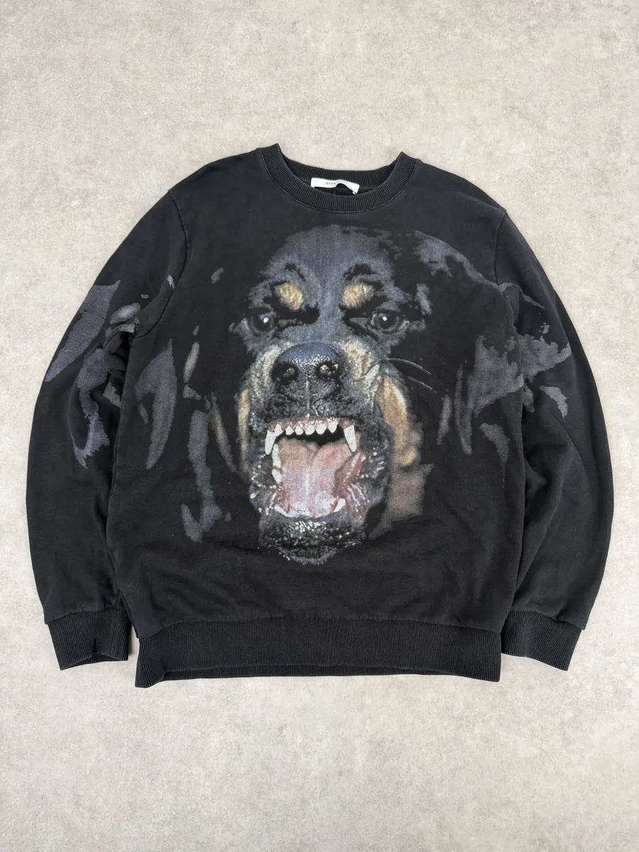 AW2017 Givenchy Black Rottweiler Dog Sweater ZQErNjZ 0
