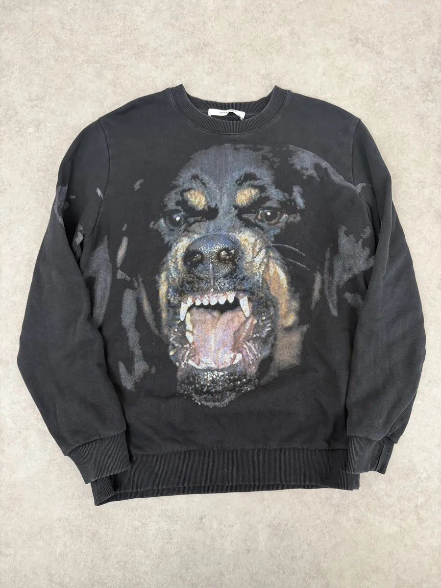 AW2017 Givenchy Black Rottweiler Dog Sweater ZQErNjZ 4