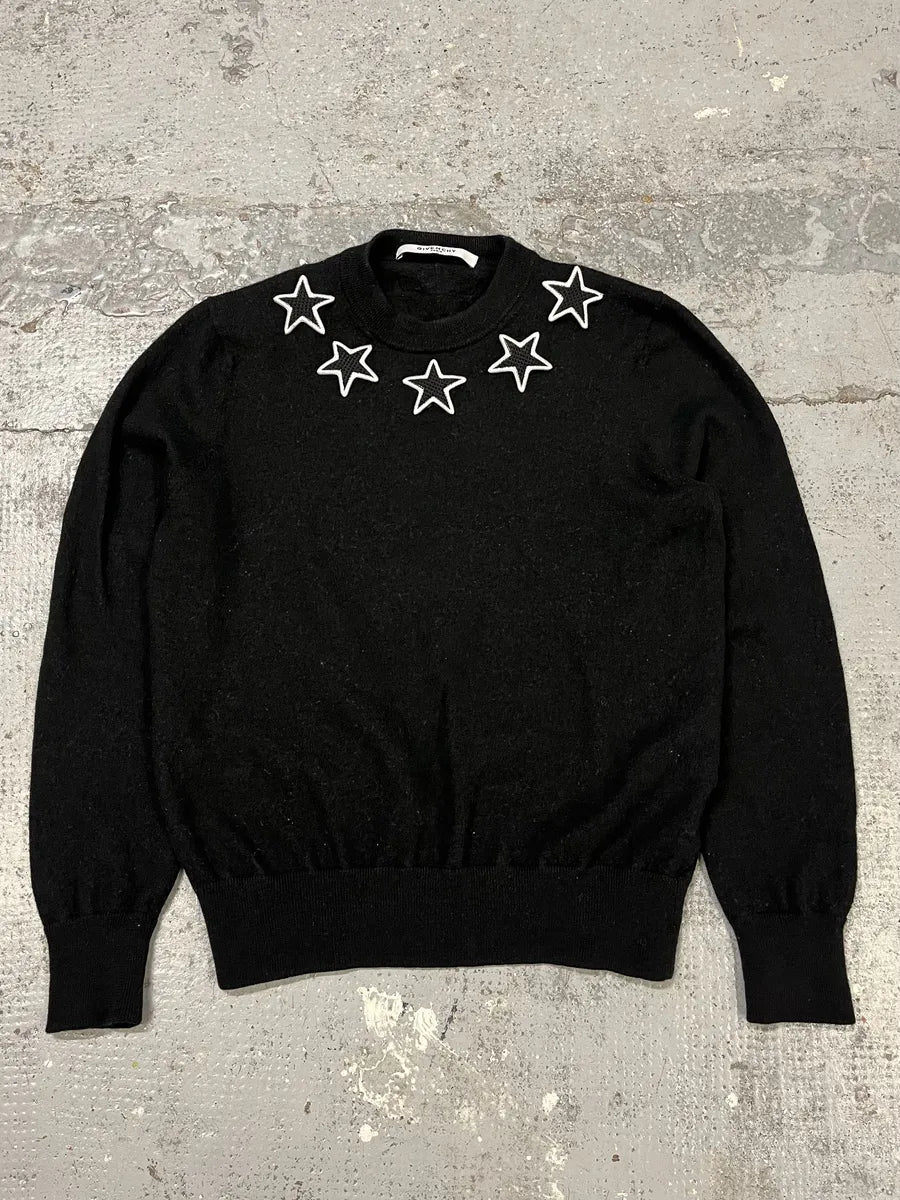 AW2017 Givenchy Black Stars Wool Sweater by Riccardo Tisci iRIHnjX 0