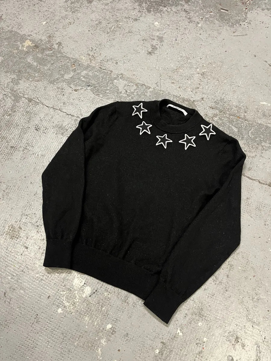AW2017 Givenchy Black Stars Wool Sweater by Riccardo Tisci iRIHnjX 3
