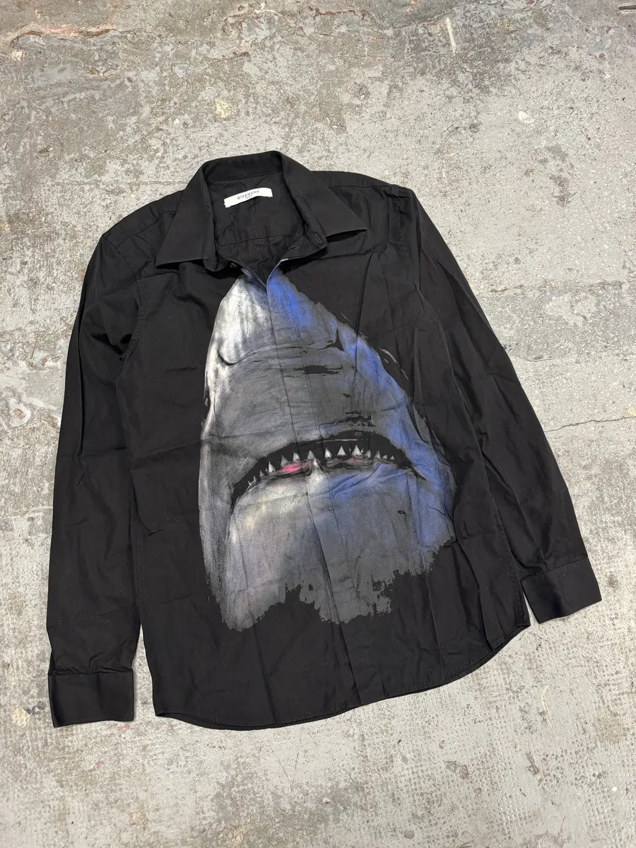 AW2017 Givenchy Jaws Shark Black Shirt by Riccardo Tisci (S/M) xQpkpZl 4