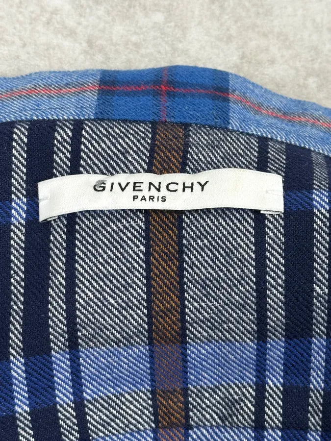 AW2017 Givenchy Navy Checkered Shirt by Riccardo Tisci zZMWGpK 9