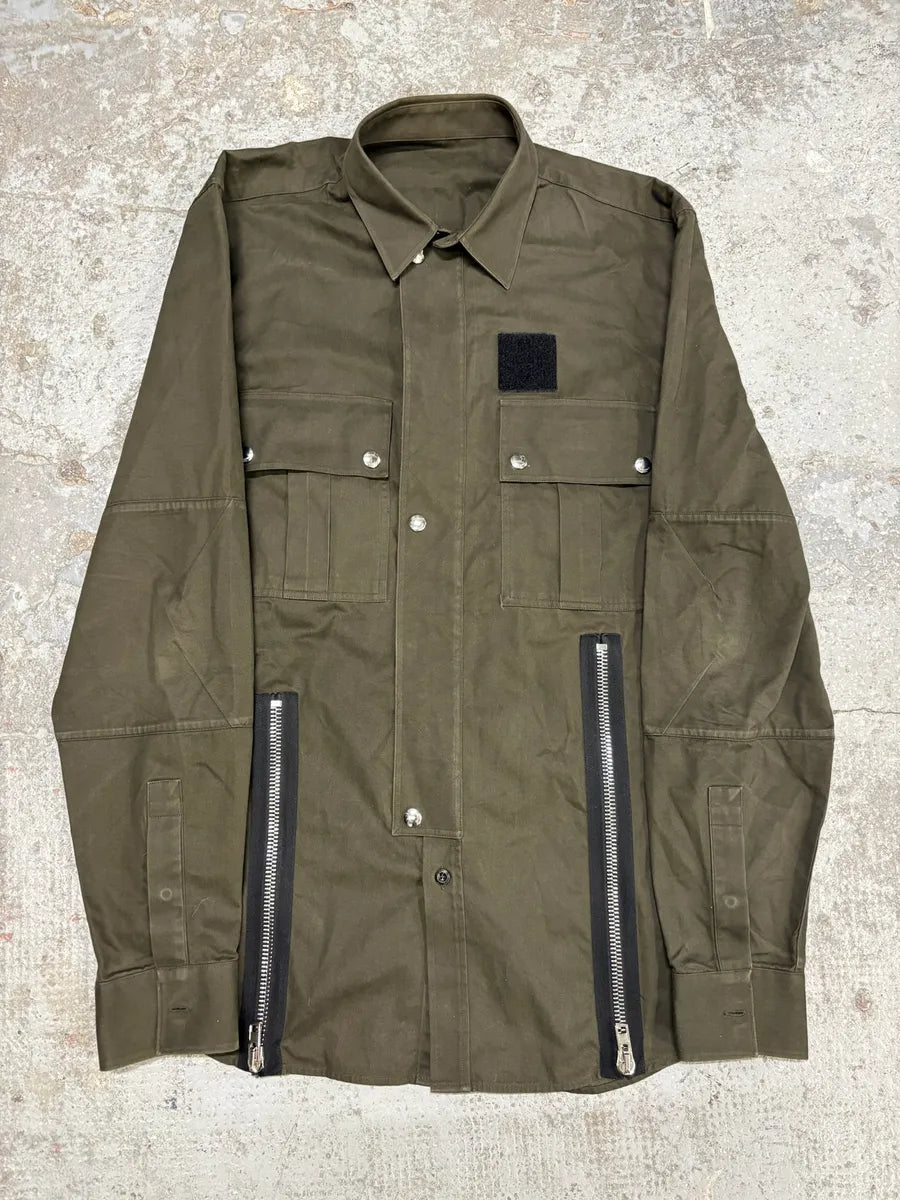 AW2017 Givenchy Olive Multi Zips Shirt SAPqSrp 2