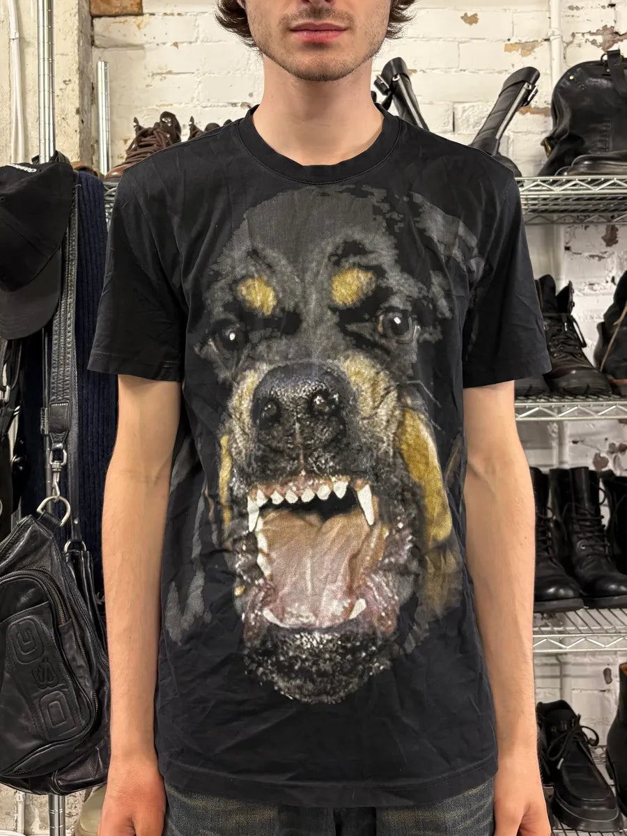 AW2017 Givenchy Rottweiler Dog Black Tee-Shirt by Riccardo Tisci (M) mQLvnbi 1