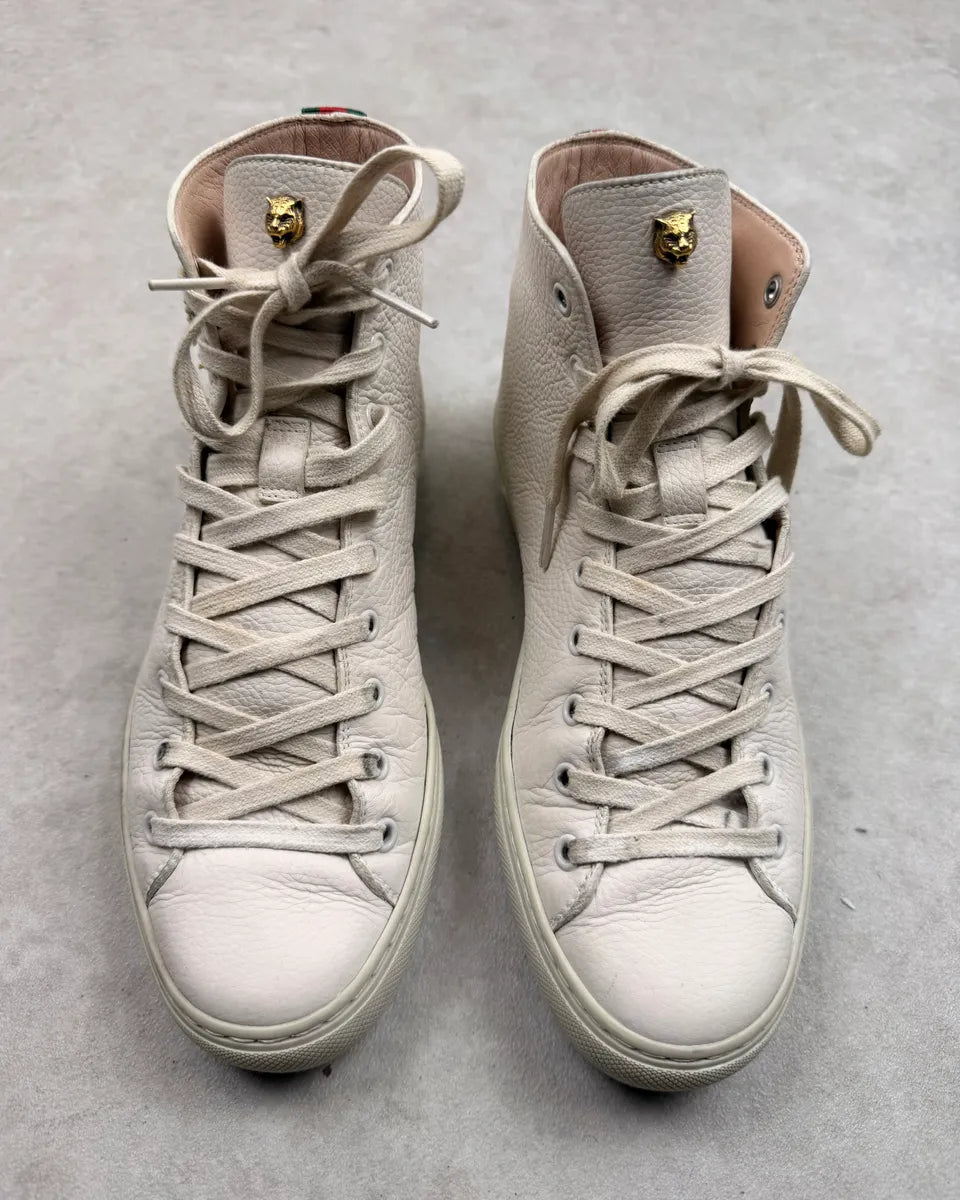 AW2017 Gucci Leather Tiger Embroidered High Sneakers by Alessandro Michele SaqCphB 2