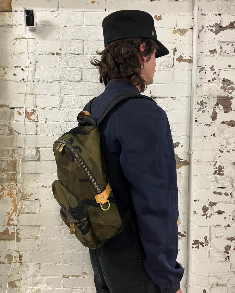 AW2017 Louis Vuitton X Supreme Khaki Camo Monogram Backpack dWXoJdI 3