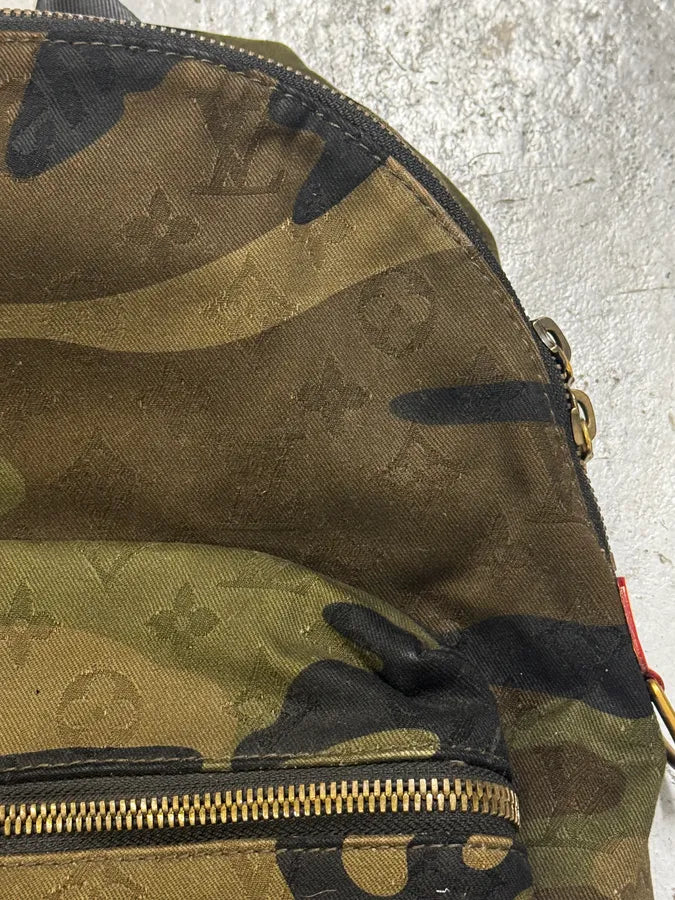 AW2017 Louis Vuitton X Supreme Khaki Camo Monogram Backpack dWXoJdI 7