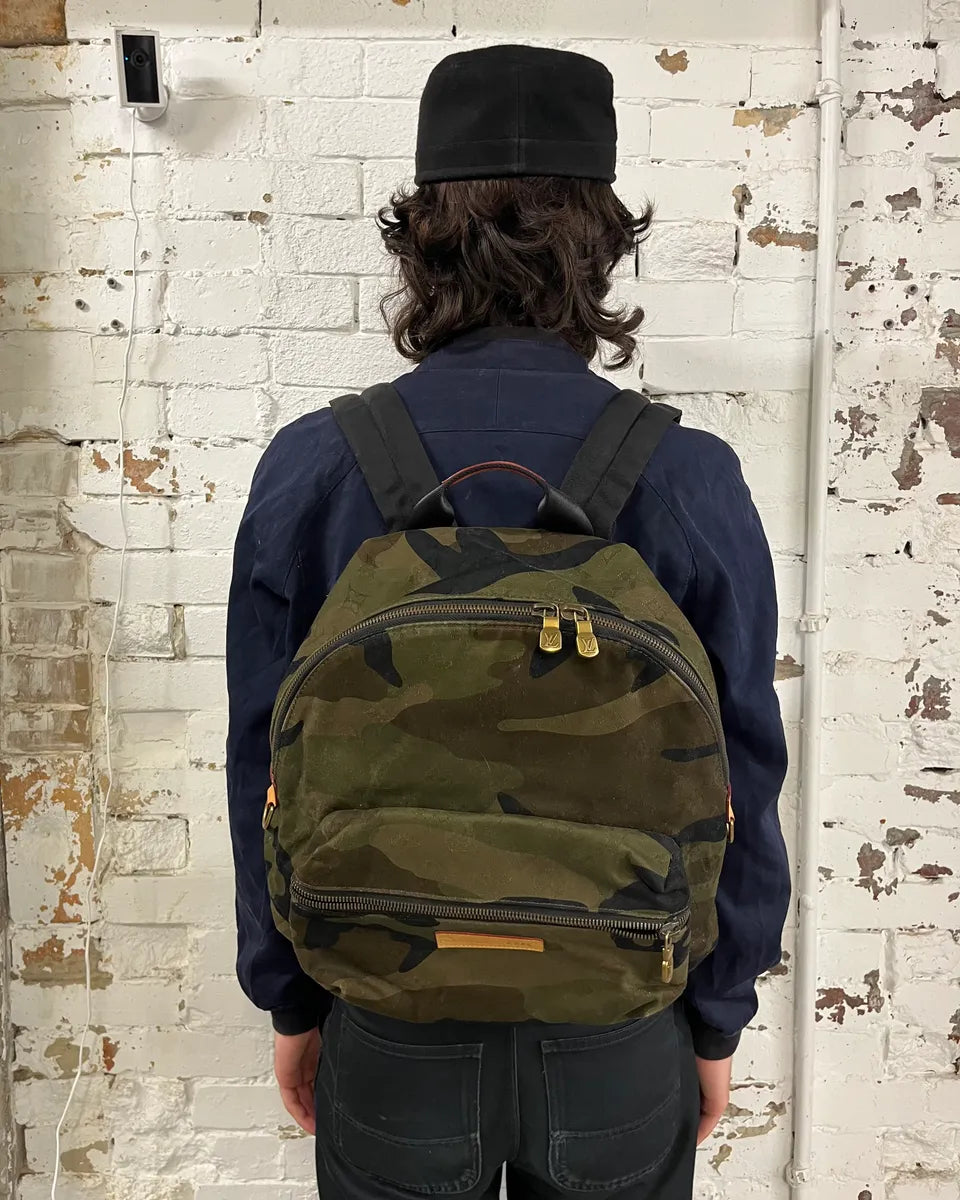 AW2017 Louis Vuitton X Supreme Khaki Camo Monogram Backpack dWXoJdI 2