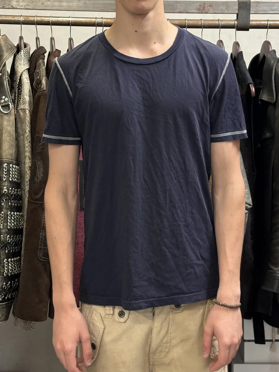 AW2017 Maison Margiela Navy Signature T-Shirt GlAdrQY 2