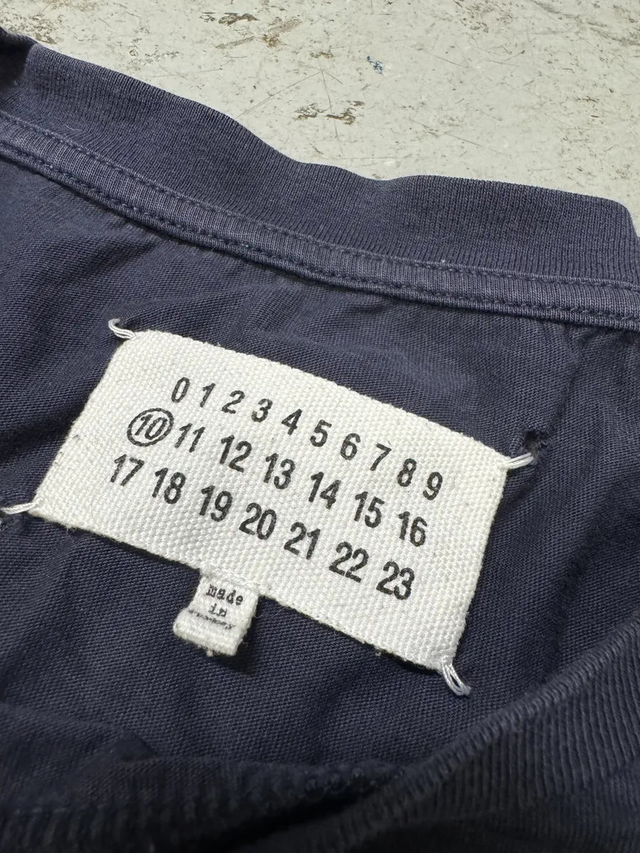 AW2017 Maison Margiela Navy Signature T-Shirt GlAdrQY 8