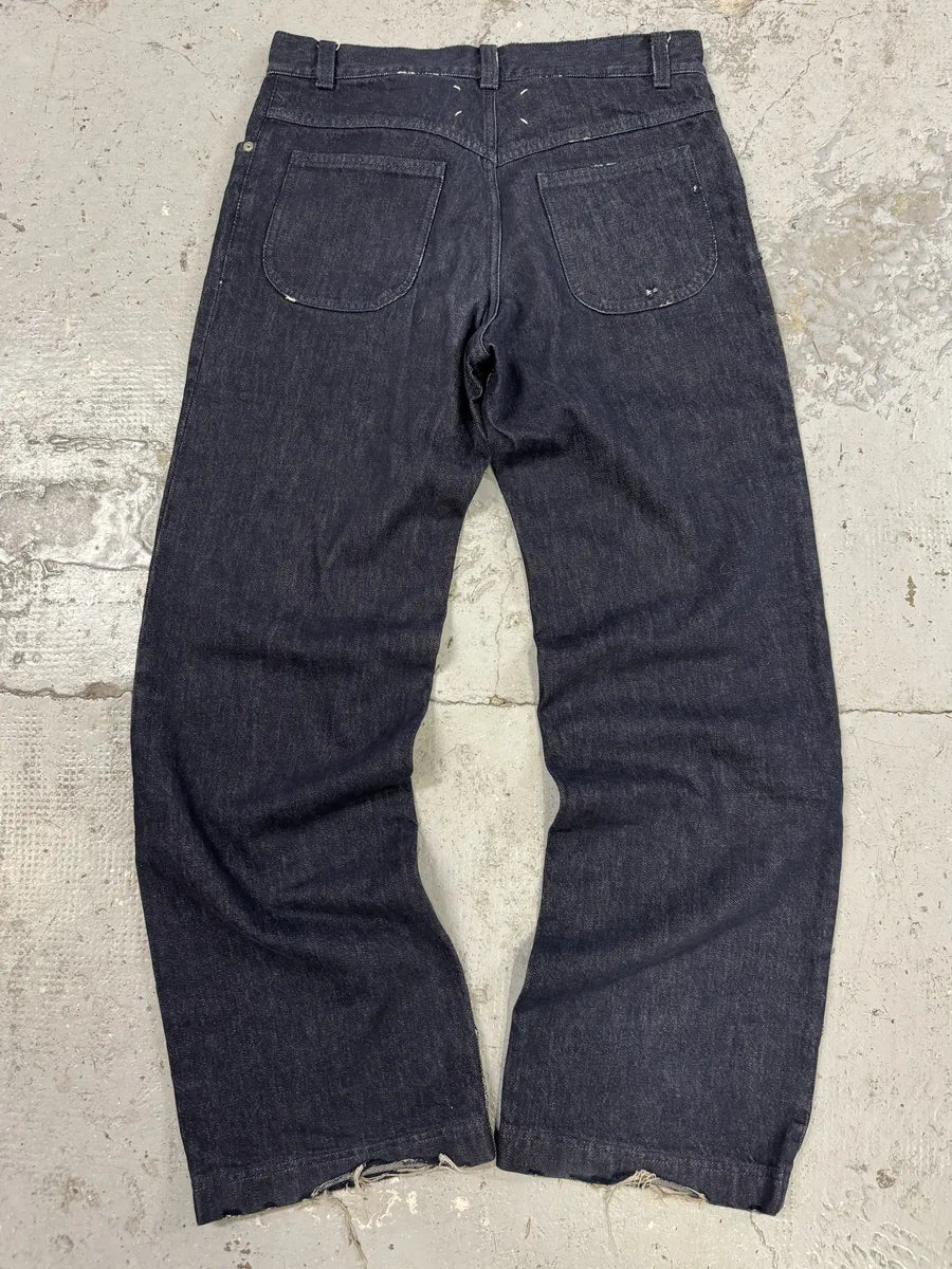 AW2017 Maison Margiela Signature Navy Brut Denim Jeans UJAuFcv 0