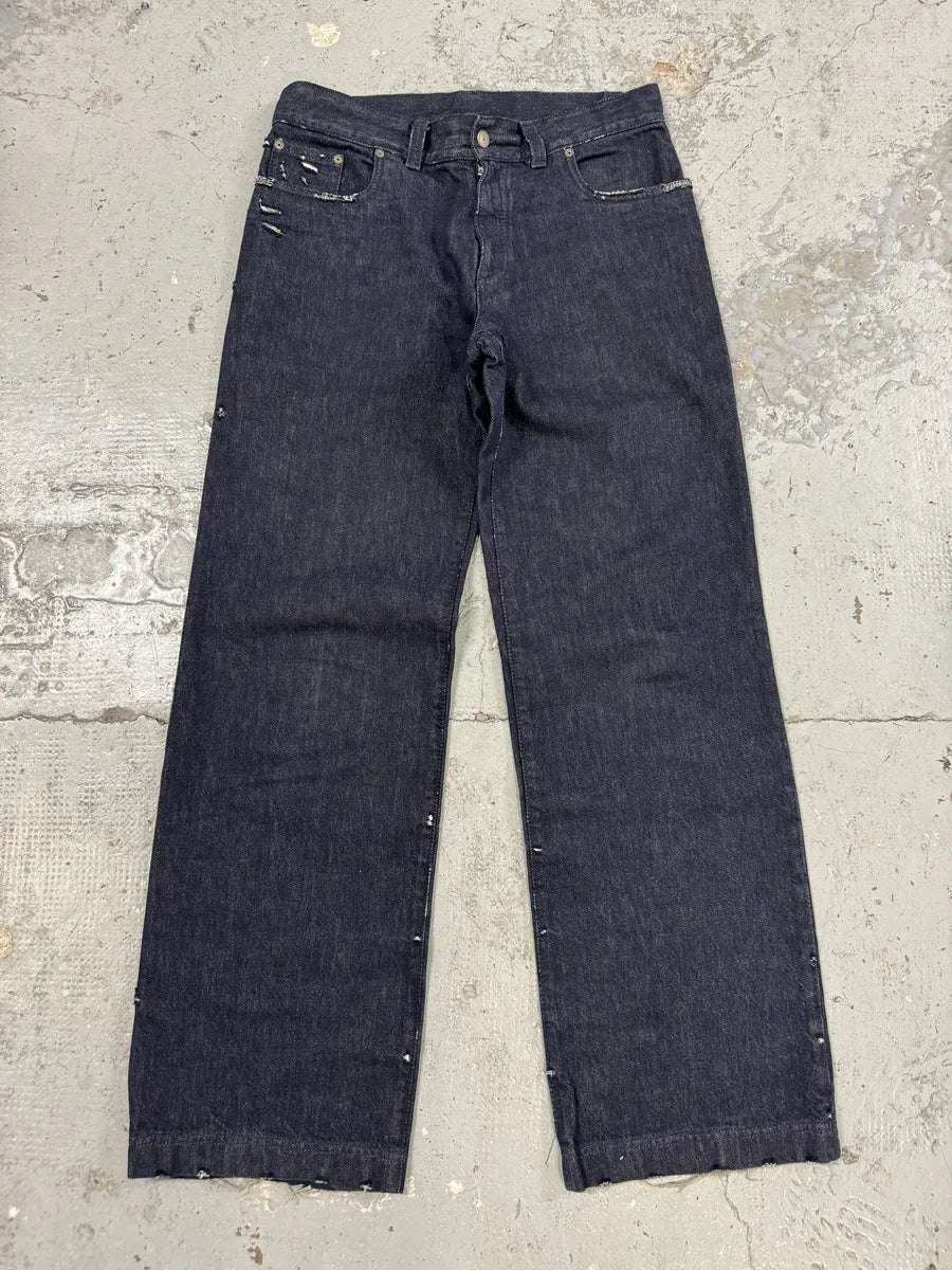 AW2017 Maison Margiela Signature Navy Brut Denim Jeans UJAuFcv 1