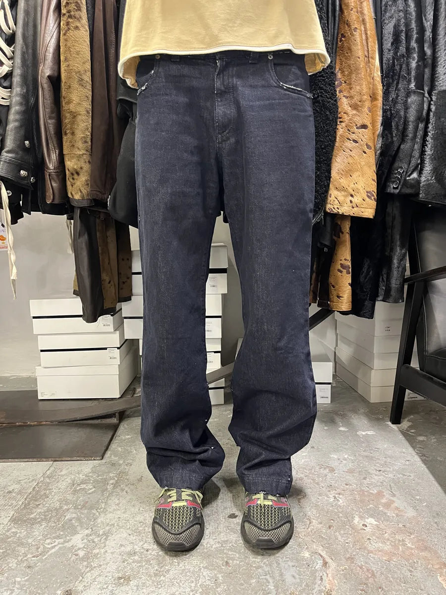 AW2017 Maison Margiela Signature Navy Brut Denim Jeans UJAuFcv 4