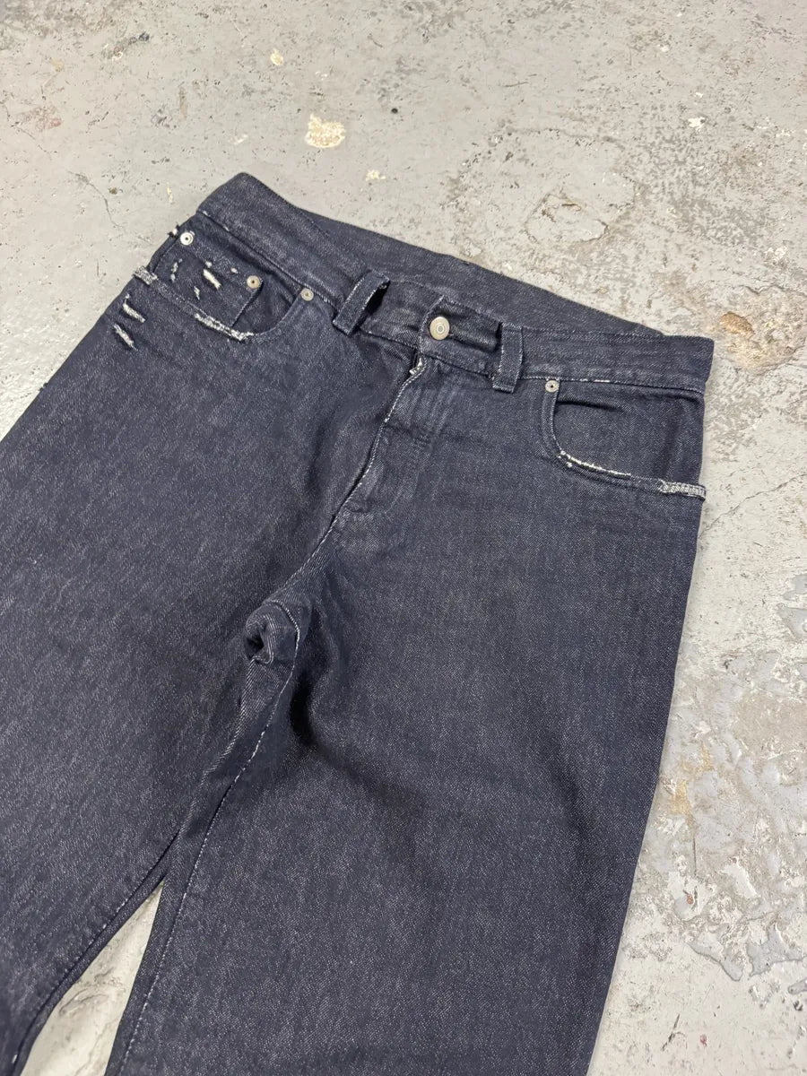 AW2017 Maison Margiela Signature Navy Brut Denim Jeans UJAuFcv 5