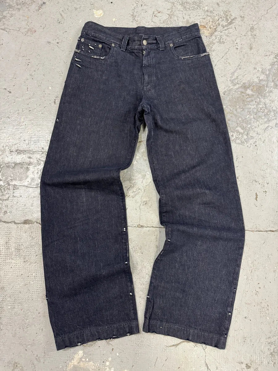 AW2017 Maison Margiela Signature Navy Brut Denim Jeans UJAuFcv 6