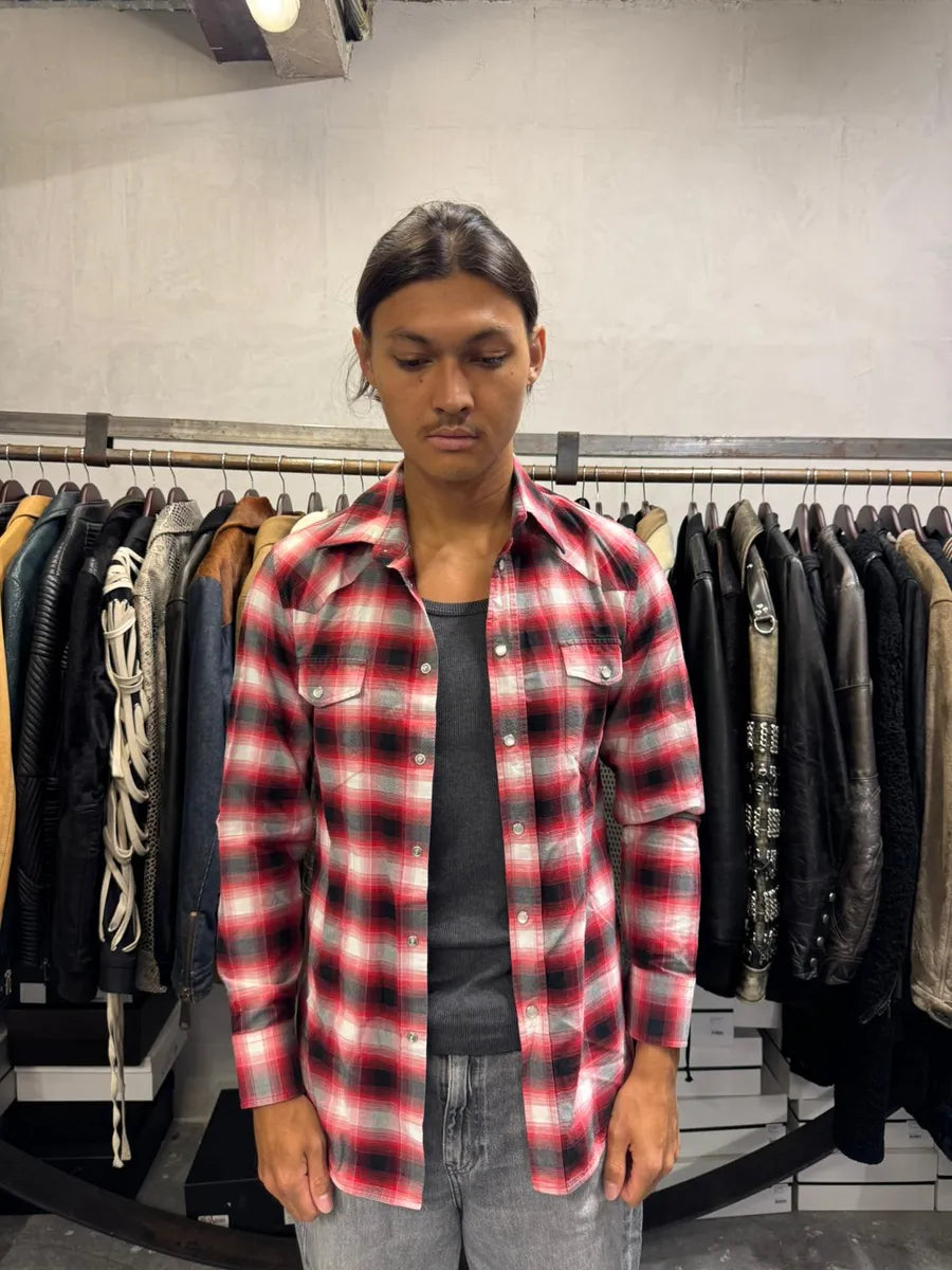 AW2017 Marc Jacobs Red Checkered Western Shirt BYqYgkH 2