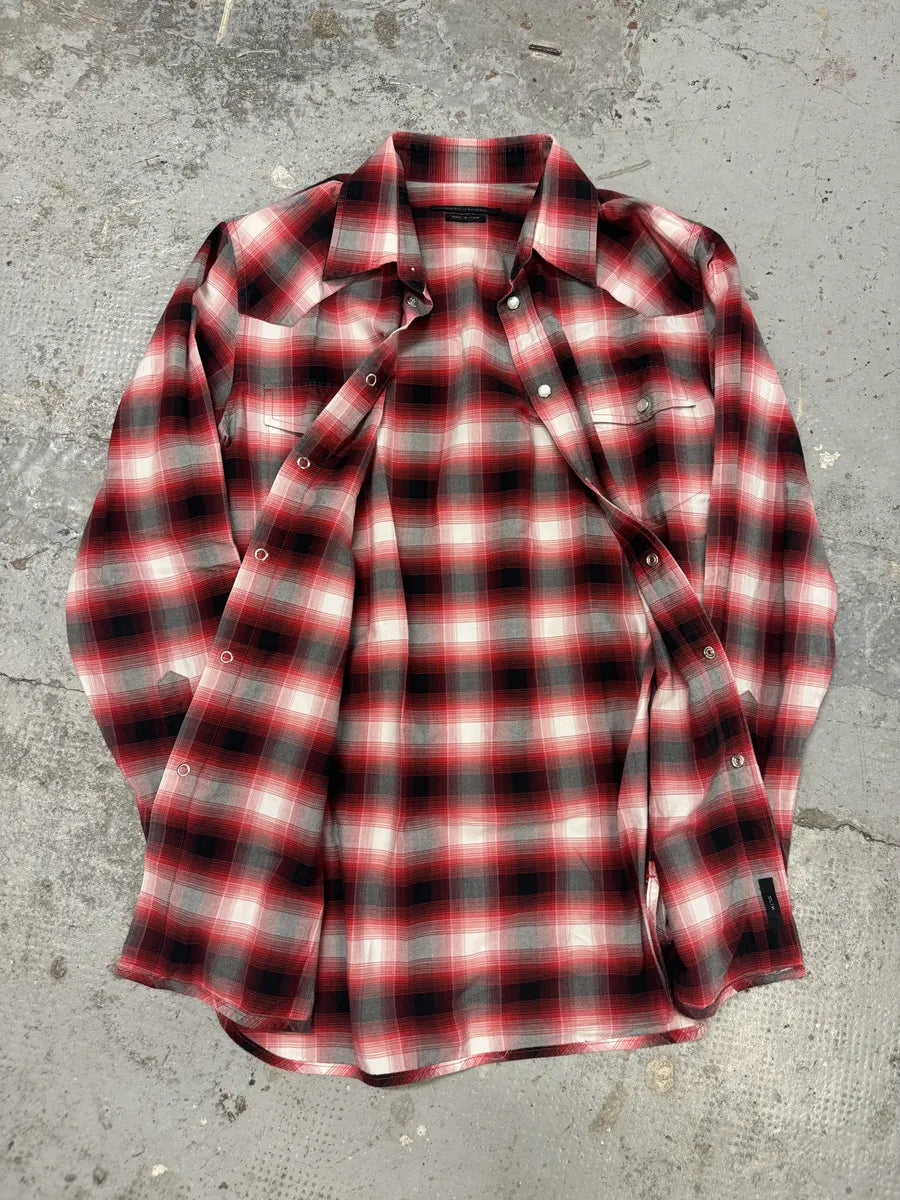 AW2017 Marc Jacobs Red Checkered Western Shirt BYqYgkH 7
