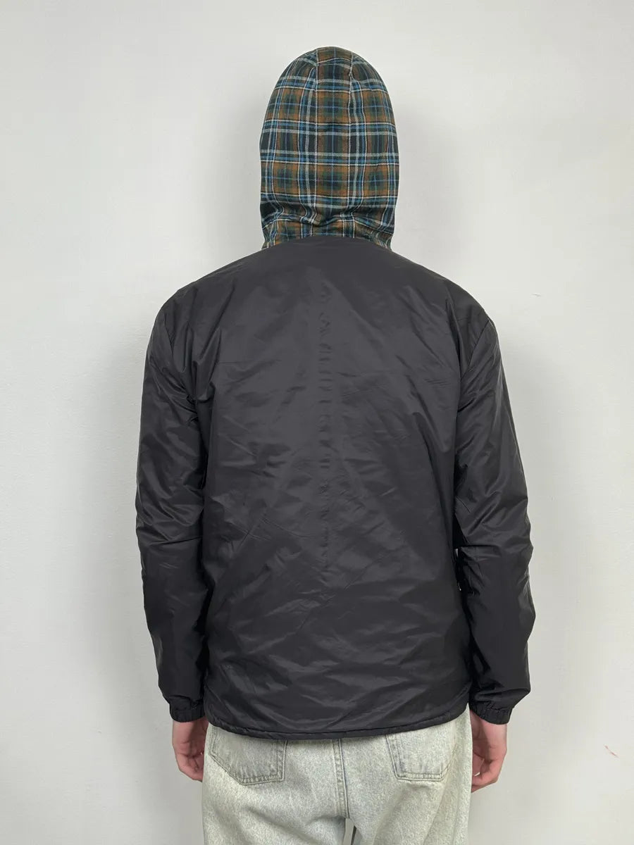 AW2017 Prada Black & Multicolor Reversible Checkered Windbreaker Jacket rOjXppU 3