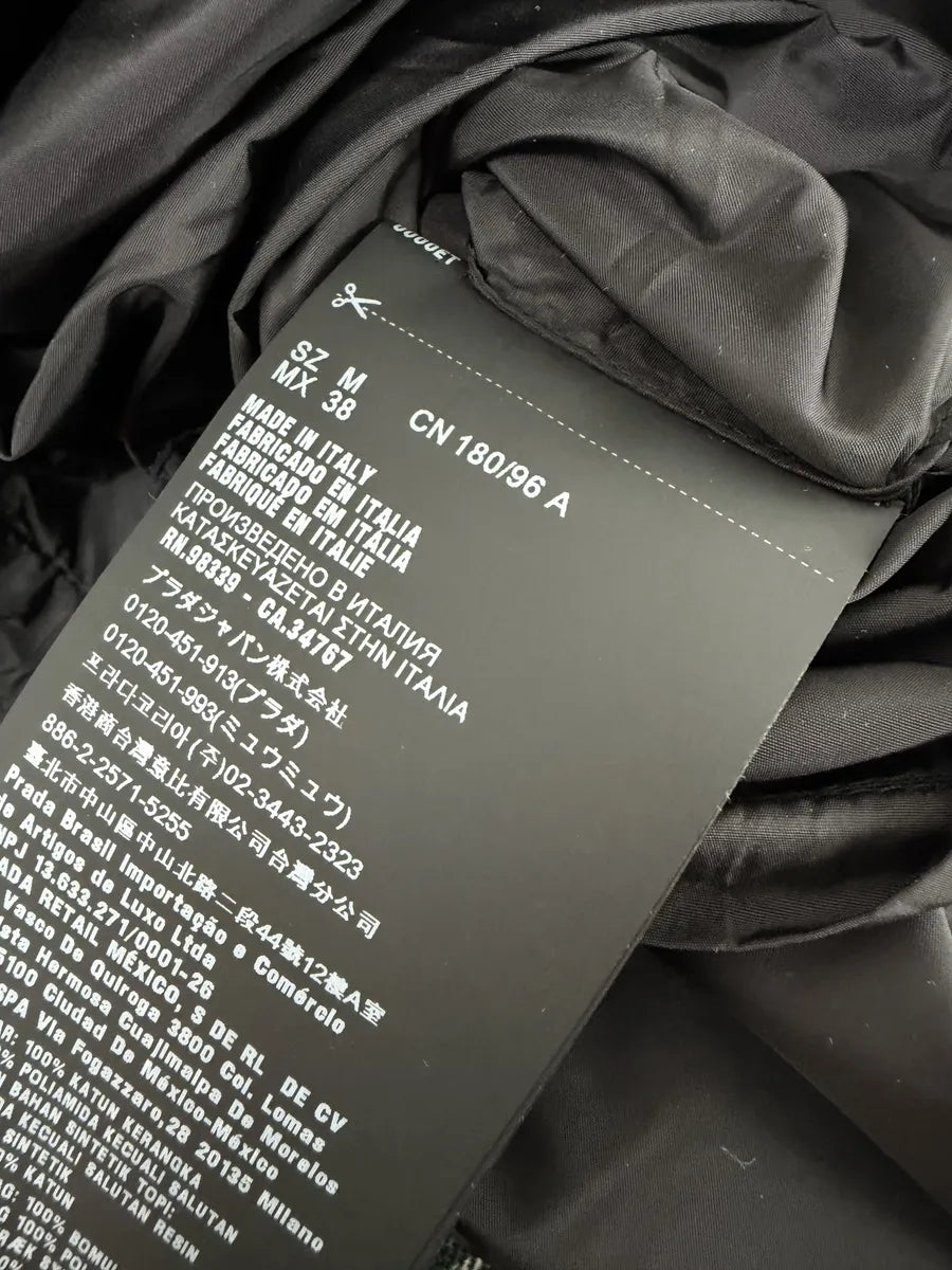 AW2017 Prada Black & Multicolor Reversible Checkered Windbreaker Jacket rOjXppU 8