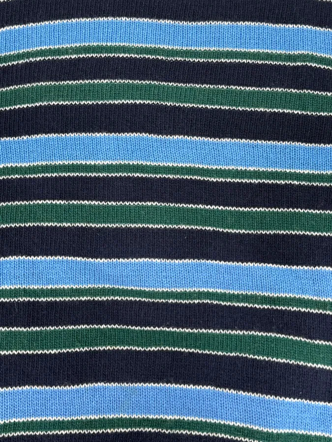 AW2017 Prada Black Green & Blue Wool Striped Sweater fwelCIv 7