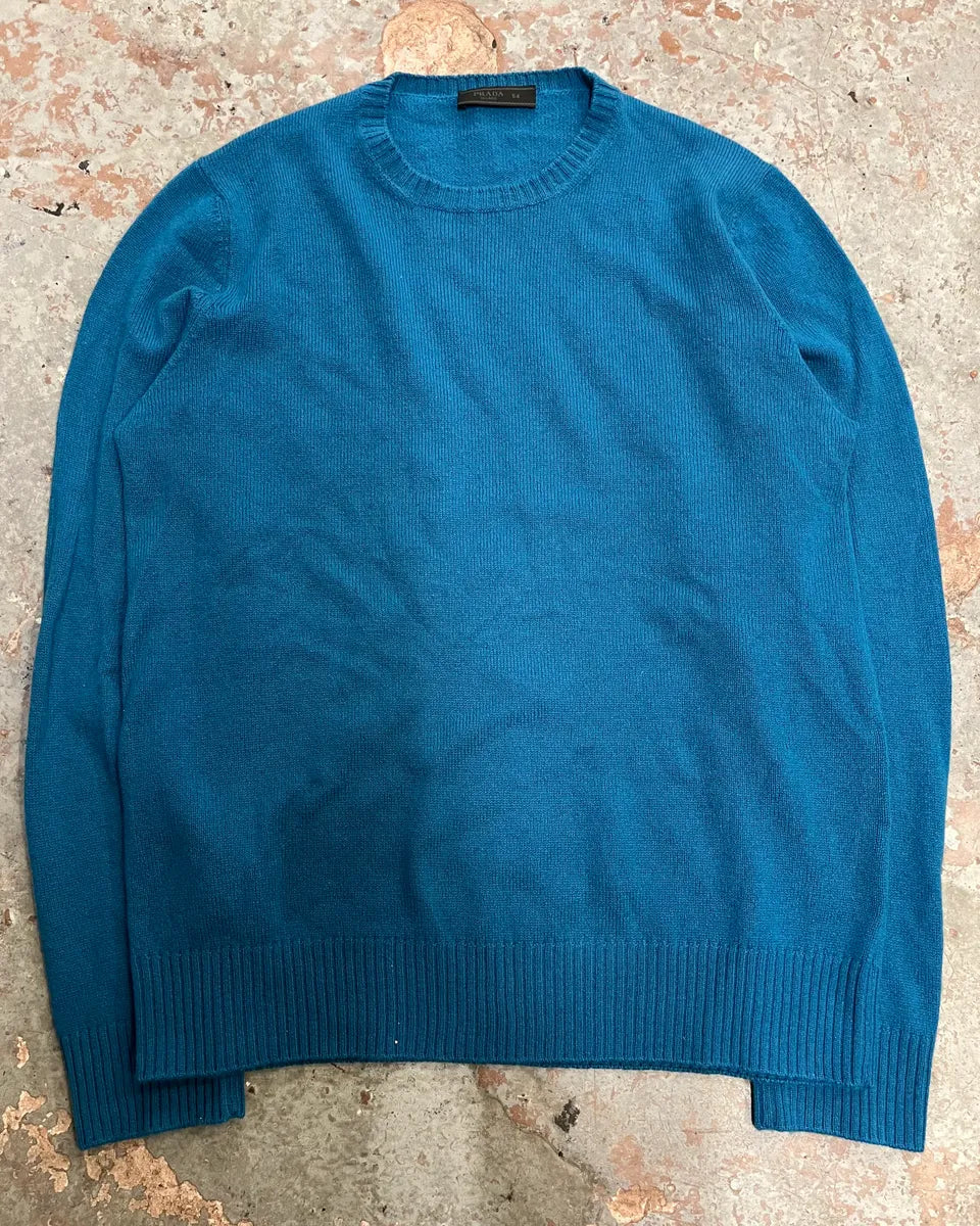 AW2017 Prada Blue Cozy Sweater cgXZRNQ 3