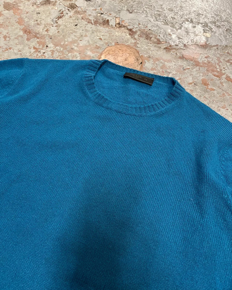AW2017 Prada Blue Cozy Sweater cgXZRNQ 4