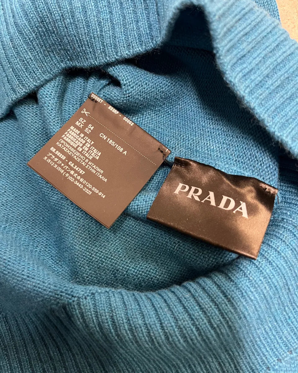 AW2017 Prada Blue Cozy Sweater cgXZRNQ 8