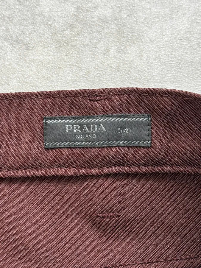 AW2017 Prada Bordeaux Classy Large Pants QHusfrQ 11