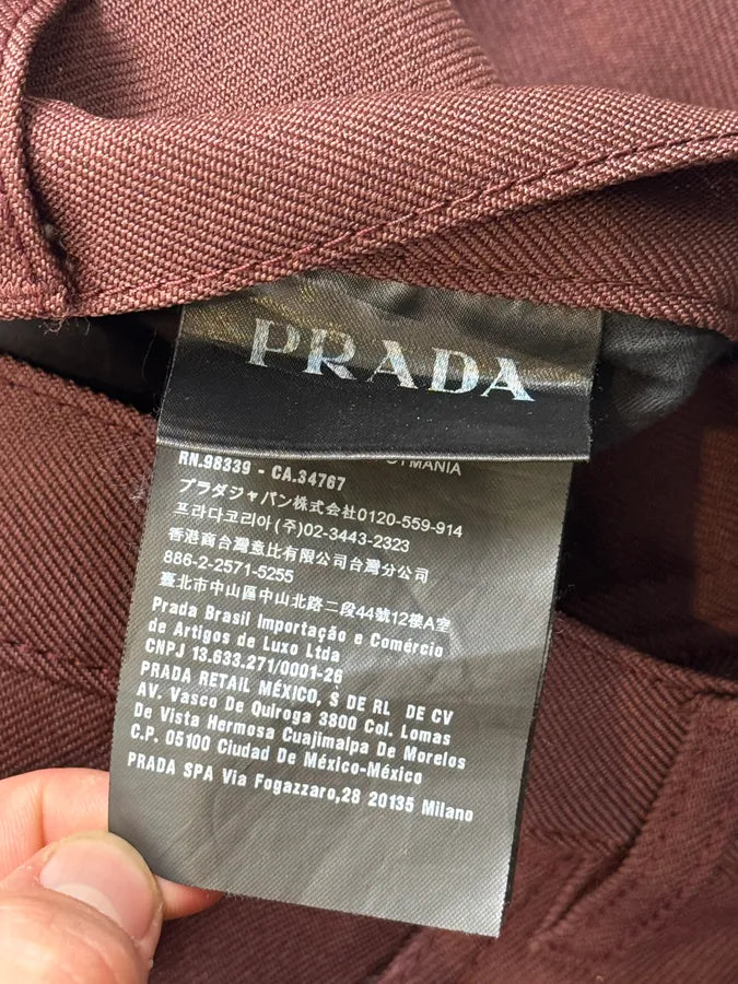 AW2017 Prada Bordeaux Classy Large Pants QHusfrQ 12