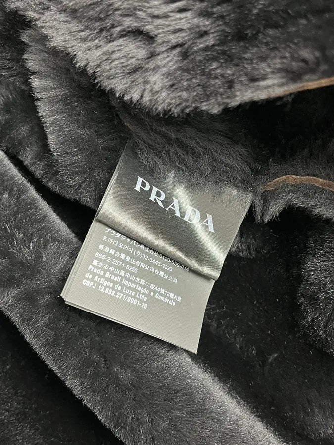 AW2017 Prada Brown Shearling Leather Jacket RyAfHmh 11