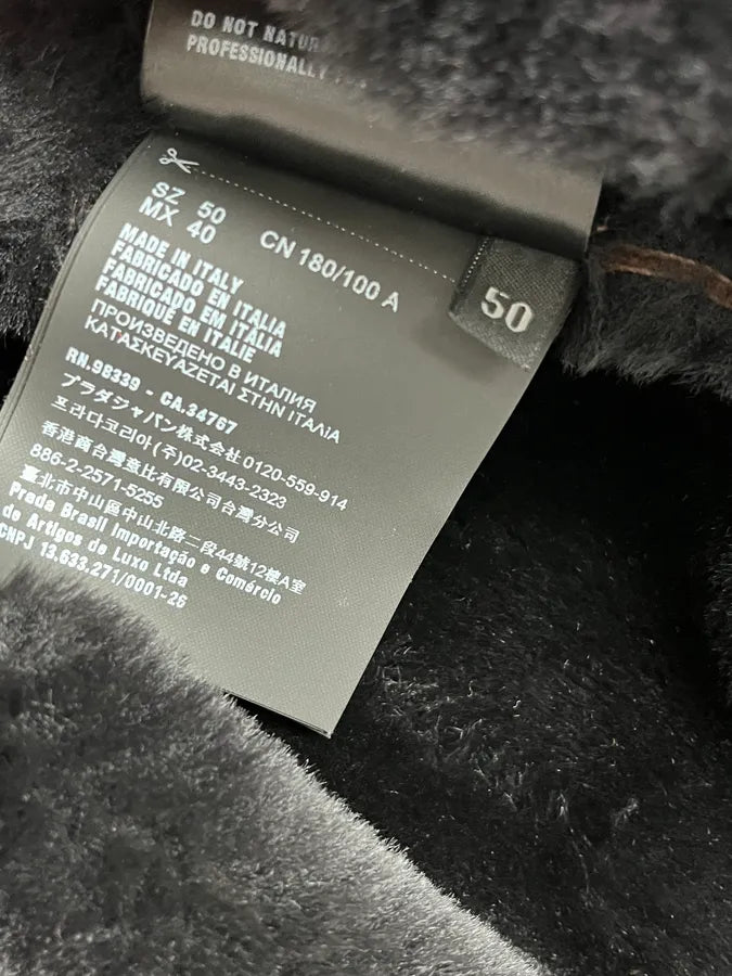 AW2017 Prada Brown Shearling Leather Jacket RyAfHmh 10