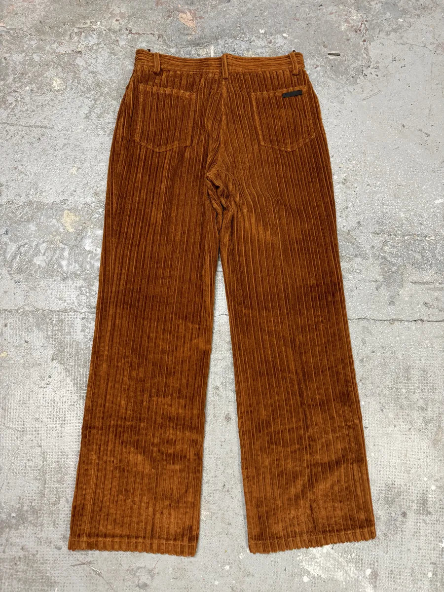 AW2017 Prada Cozy Orange Large Velvet Pants (S/M) 4
