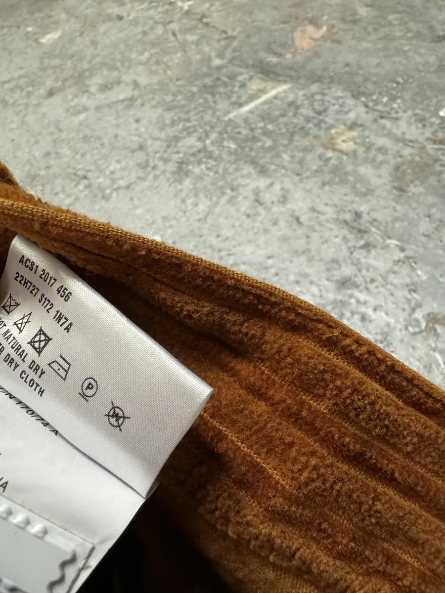 AW2017 Prada Cozy Orange Large Velvet Pants (S/M) 6