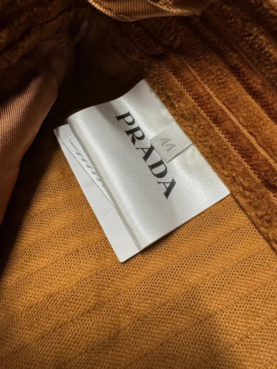 AW2017 Prada Cozy Orange Large Velvet Pants (S/M) 7