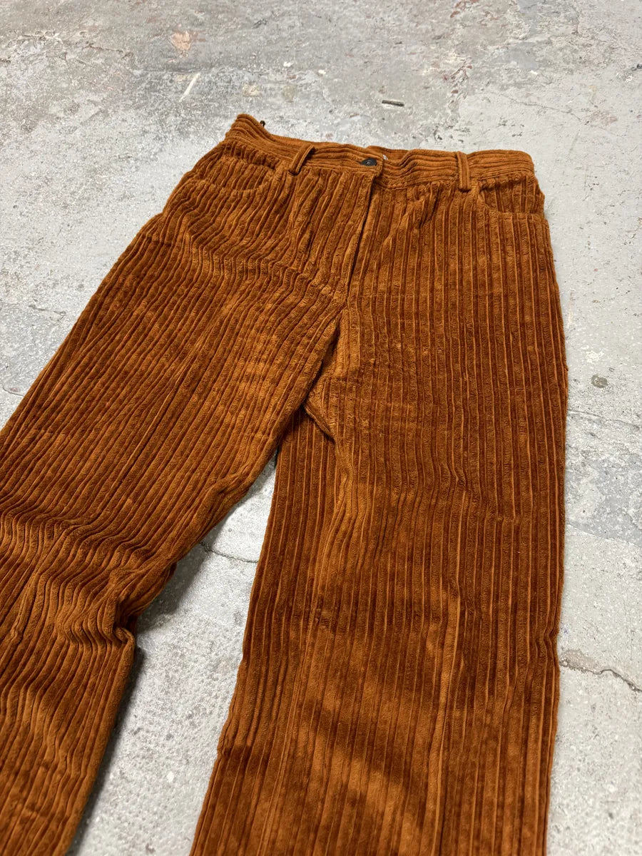 AW2017 Prada Cozy Orange Large Velvet Pants (S/M) 9