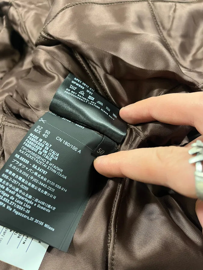 AW2017 Prada Pure Wine Burgundy Leather Jacket yISpAij 10