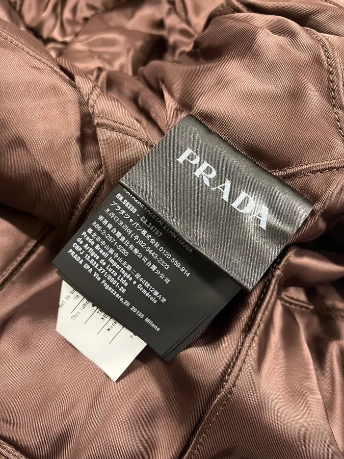 AW2017 Prada Pure Wine Burgundy Leather Jacket yISpAij 9